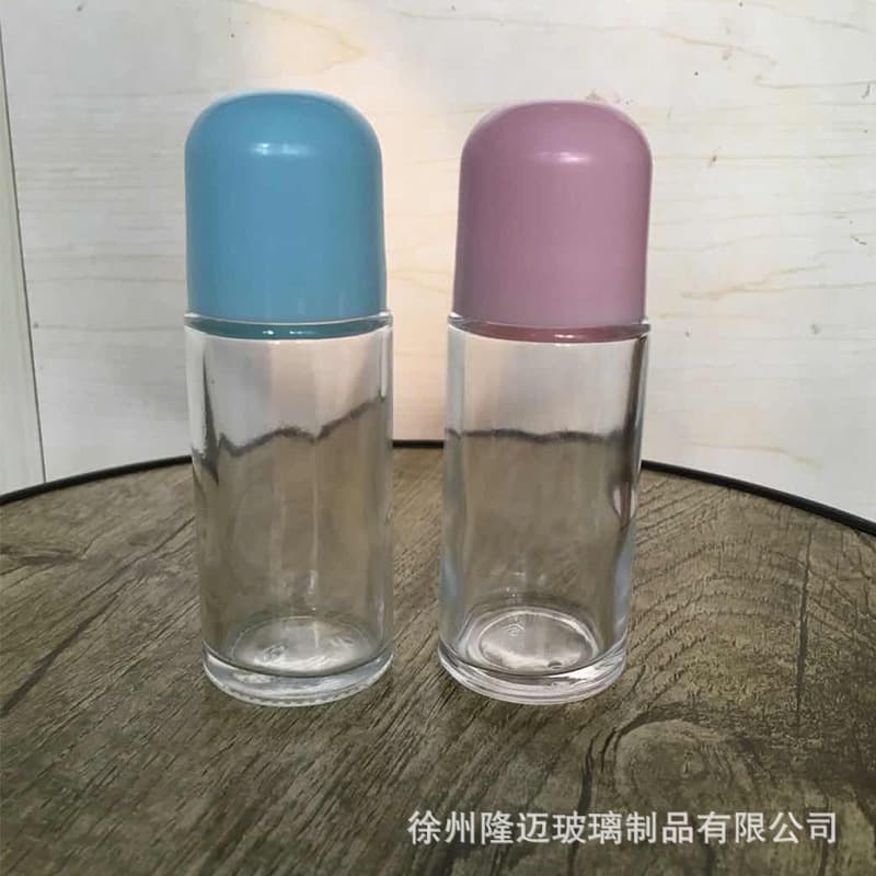 Manufacturer's In-Stock 30ml Glass Rollerball Bottle, 50ml Large-Capacity Massage Oil Roll-On Bottle, Cosmetic Essential Oil Dispensing Bottle