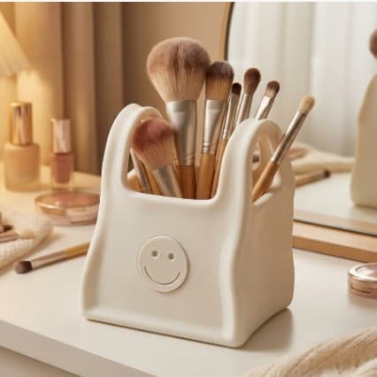 Cross-border 3D Printed Makeup Brush Storage Barrel Desktop Make Up Brush Organizer