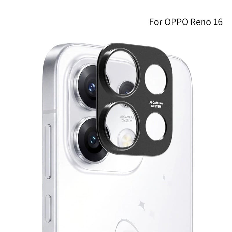 Compatible with OPPO Reno16 Pro Lens Film Camera Lens Protector Frame Metal Hollow One-Piece Full Adhesive Ring Cover