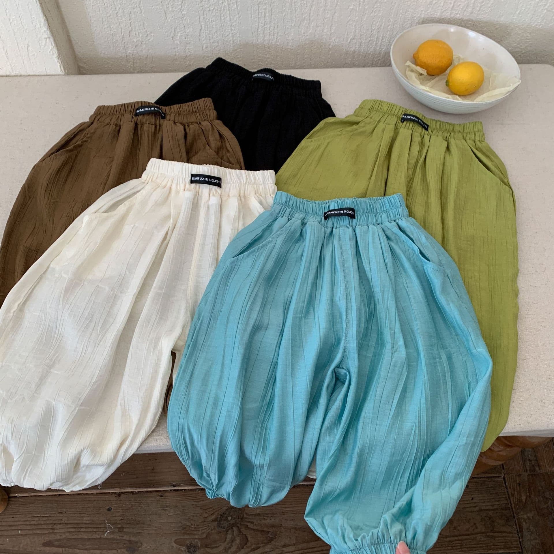 Children's Pants 2025 Summer New Arrival Solid Color Mosquito-Repellent Pants for Girls and Boys Casual Stylish Long Pants Trendy Cool