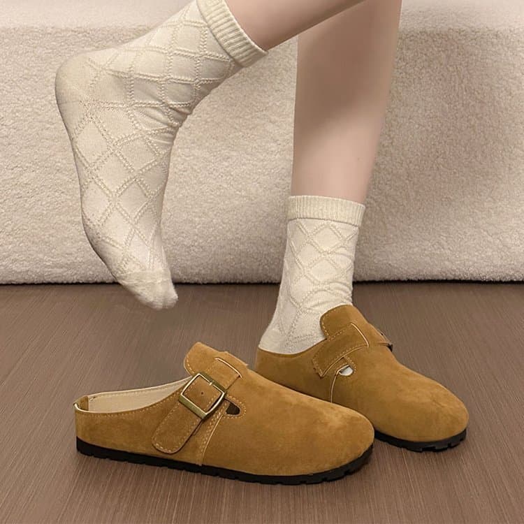 Baotou half slippers for women to wear outside in summer 2026 new slip-on slip-on shoes super hot retro thick-soled Birkenstock shoes