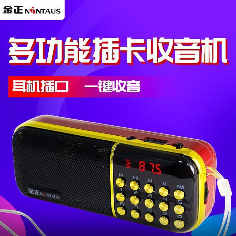 Jin Zheng Radio 851S Portable Card-Insert Opera Player for Seniors, Multifunctional Speaker with Card Slot