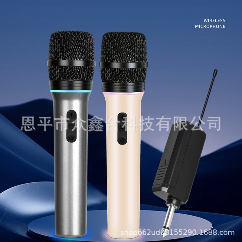 WX72RGB Handheld Wireless Microphone Universal Mic Live Outdoor Speaker Karaoke Dynamic Microphone English Cross-Border Version
