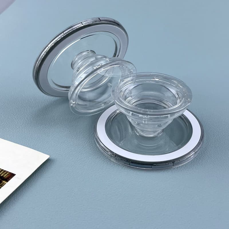 New Transparent Magnetic Airbag Stand Black and White Phone Stand Telescopic Drop-Resistant Stand Compatible with Apple, Huawei, etc.