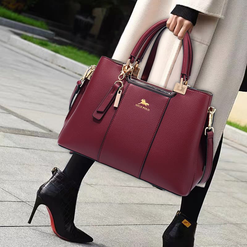 Paula Women's Fashion Shoulder Bag Luxury Brand Genuine Leather Large Capacity Handbag For Mature Women New Arrival 2023