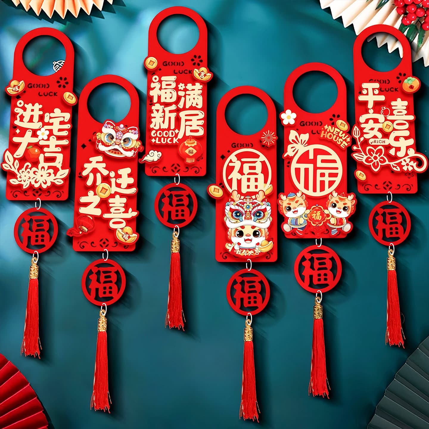 Housewarming Door Handle Decoration Ornament New Home Setup Moving Ceremony Hanging Decor