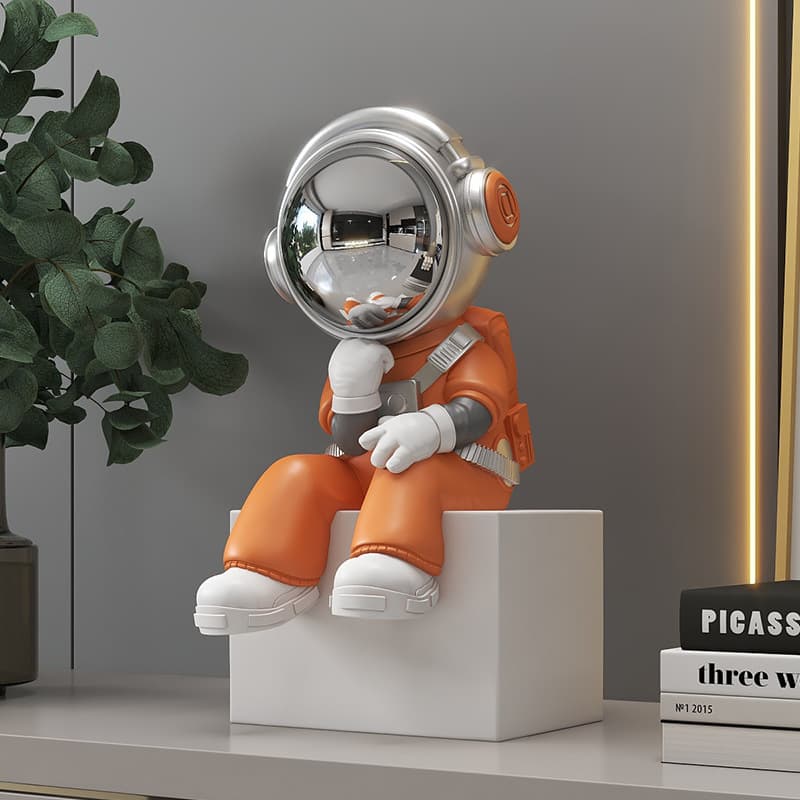 Spaceman Astronaut Desktop Figurine Home Living Room Office Wine Cabinet Soft Decoration Opening Gift Astronaut
