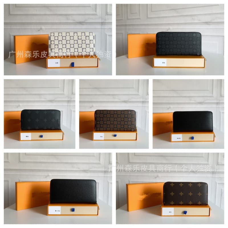 2024 Men's Wallet New Printed Letter Fashion Casual Slim Long Wallet Multi-Card Holder Trendy