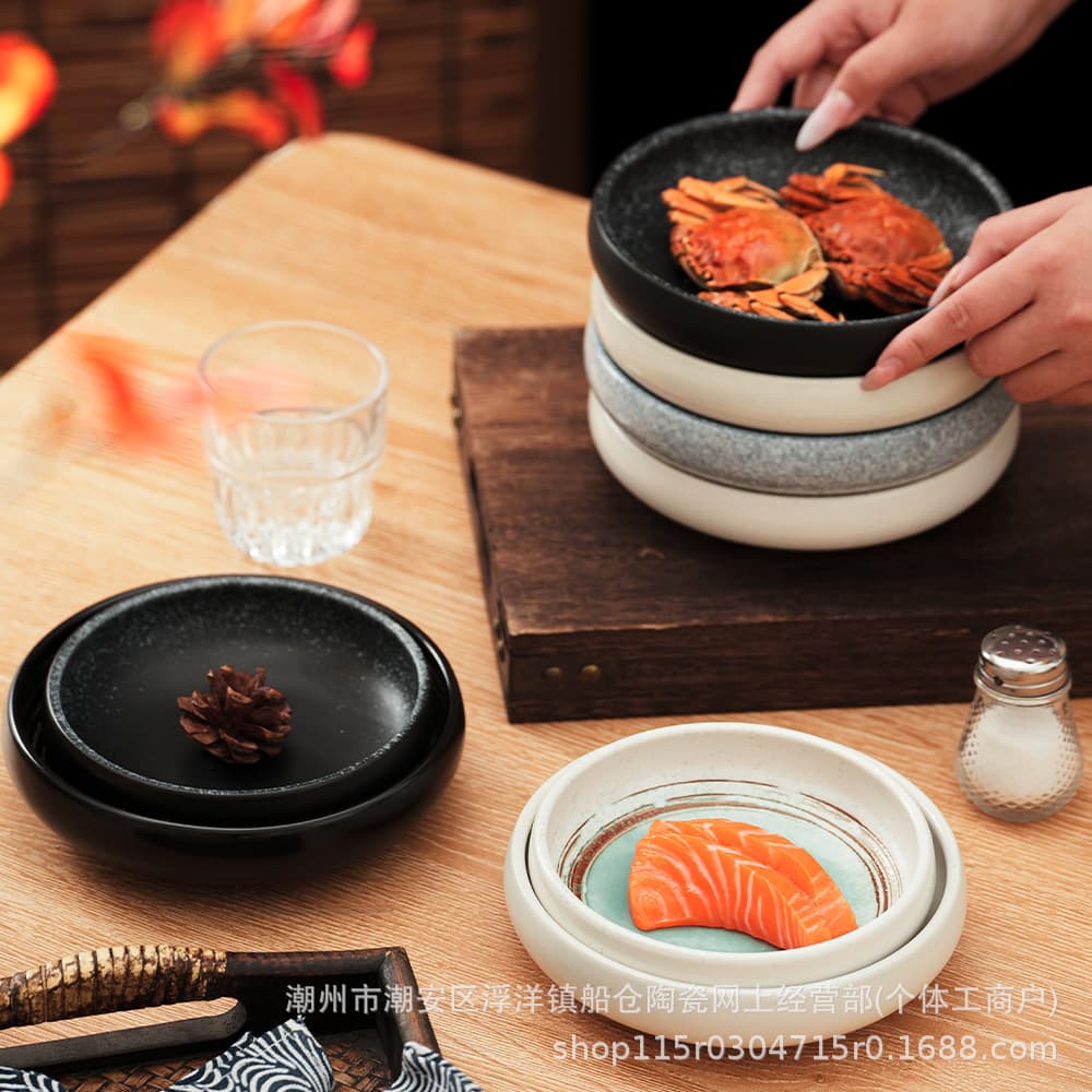 Ceramic Sauce Dish for Home Use, Pickle Dish, Tableware, Japanese Style Small Dish, Hot Pot BBQ Dipping Sauce Dish, Condiment Small Bowl
