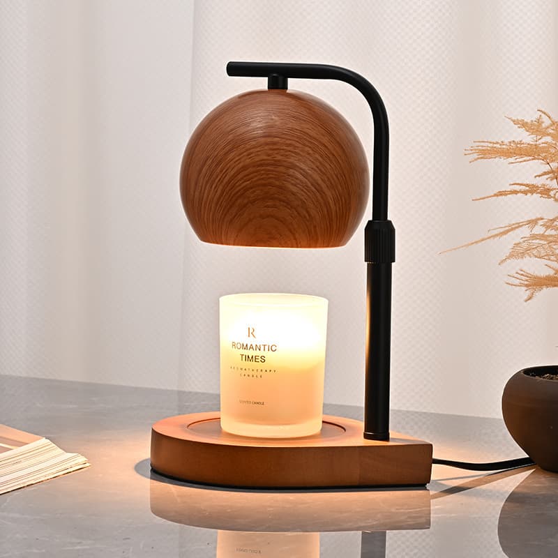 Wood grain melted wax lamp manufacturer French aromatherapy melted wax lamp candle lamp gift second-hand cream bedside table lamp atmosphere