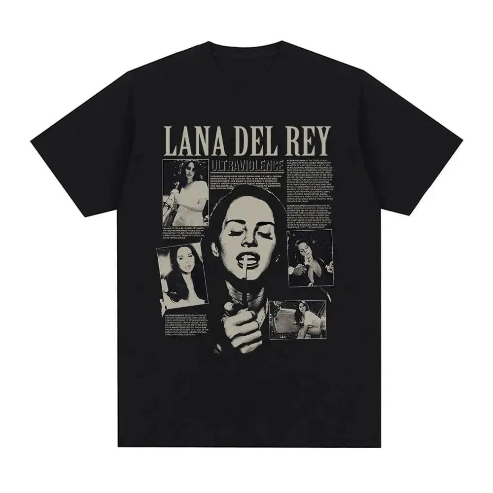 Lana Del Rey Printed T-Shirt Women's Fashion Hip Hop Streetwear Harajuku Short Sleeve Tee