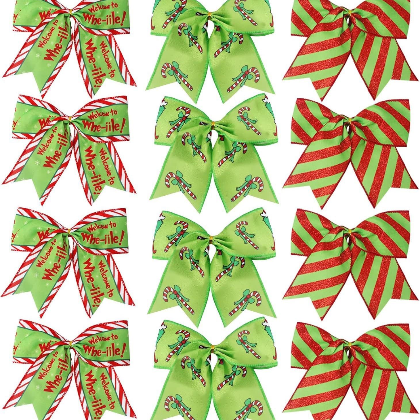 Cross-border Christmas Candy Garden Decoration Bow Christmas Party Holiday Christmas Tree Decoration Multicolor Bows