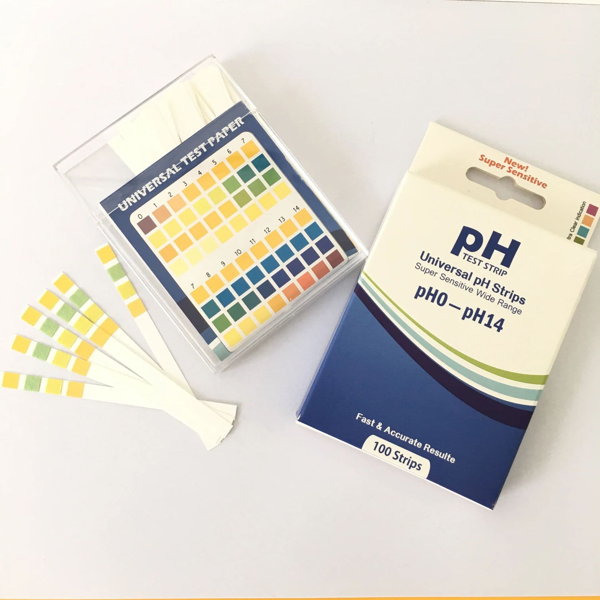 Cross-border E-commerce PH Test Strips in Acrylic Case, Precision Acid-Base Test Paper, 0-14 pH, 100 Strips