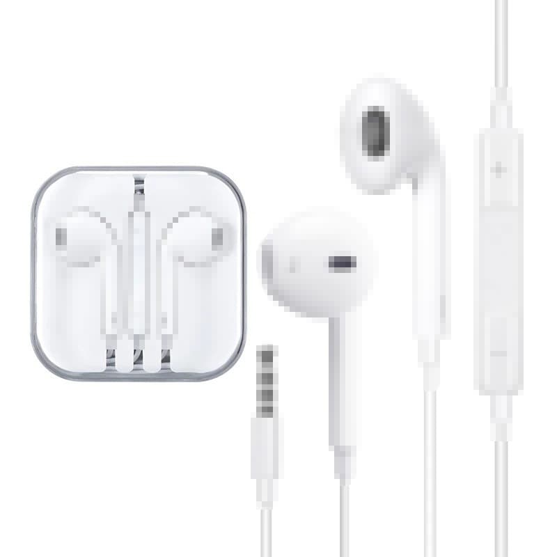 Heavy Bass In-Ear Headphones with Mic, 3.5mm Wired, Compatible with Apple and Android Phones