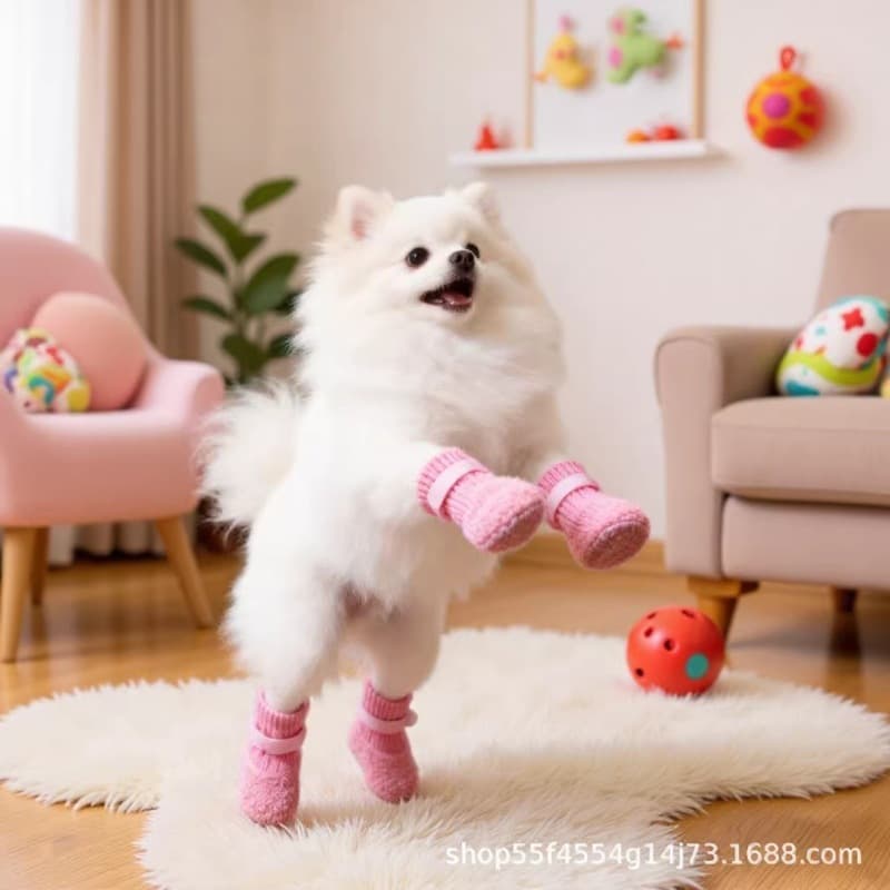 Dog Shoes, Non-Slip Waterproof Socks, Soft-Soled Wear-Resistant Dog Shoes, Shiba Inu, Bichon Frise Shoes, Corgi Pet Shoes, Socks