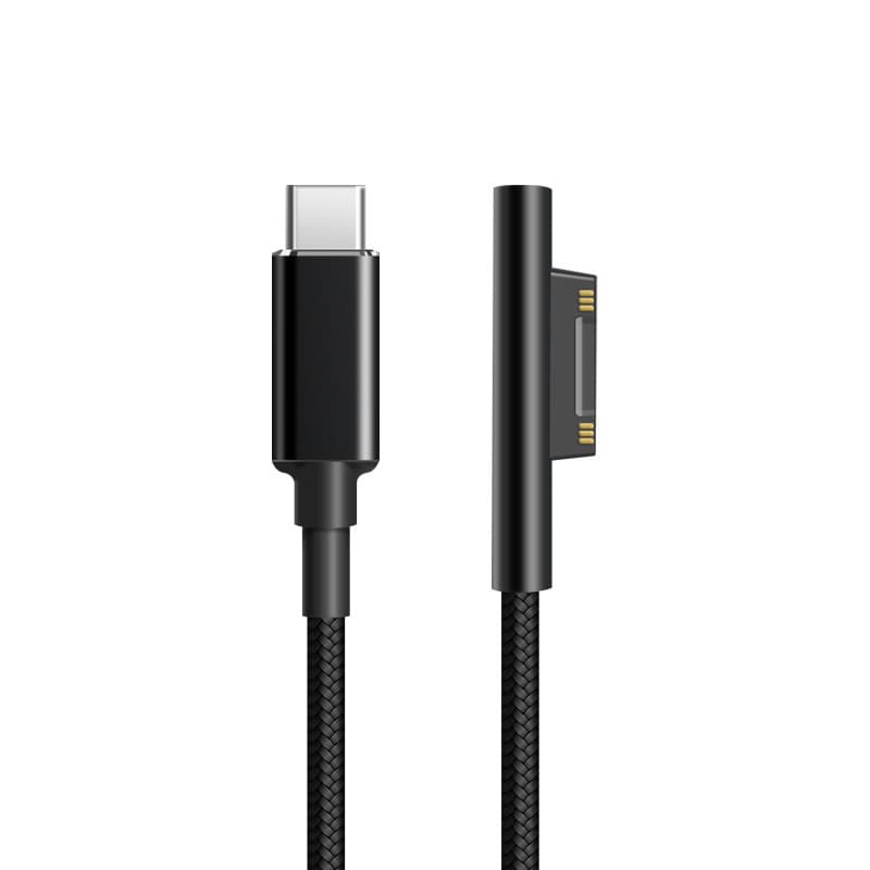 Suitable for surface Microsoft notebook PD braided cable TYPE-C to Microsoft magnetic suction head pro7 power 100w
