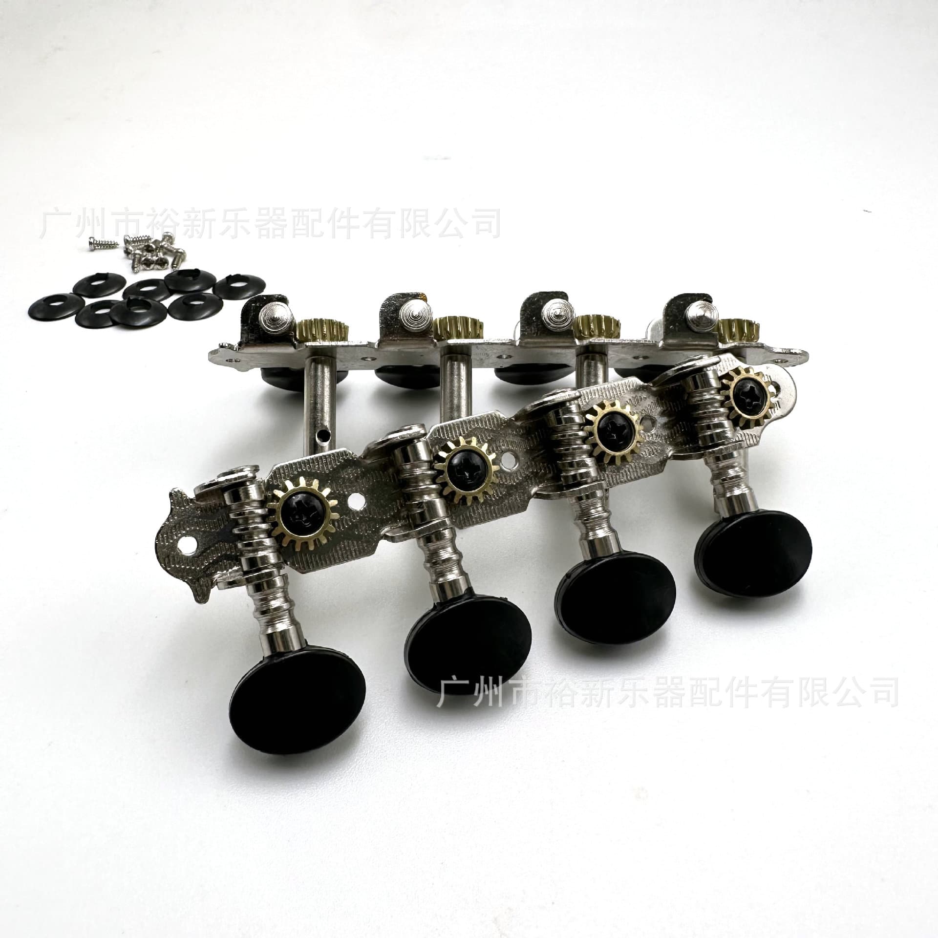 Guitar tuners, four-link double-hole steel column tuners, eight-string mandolin, four-link tuners, four-digit black round-head double-hole tuners