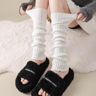 Autumn Winter Thick Mid Tube Socks Calf Knee-High Socks Stacked Socks Sock Covers Not Over Knee Cotton Socks High Tube Long Tube Socks Women