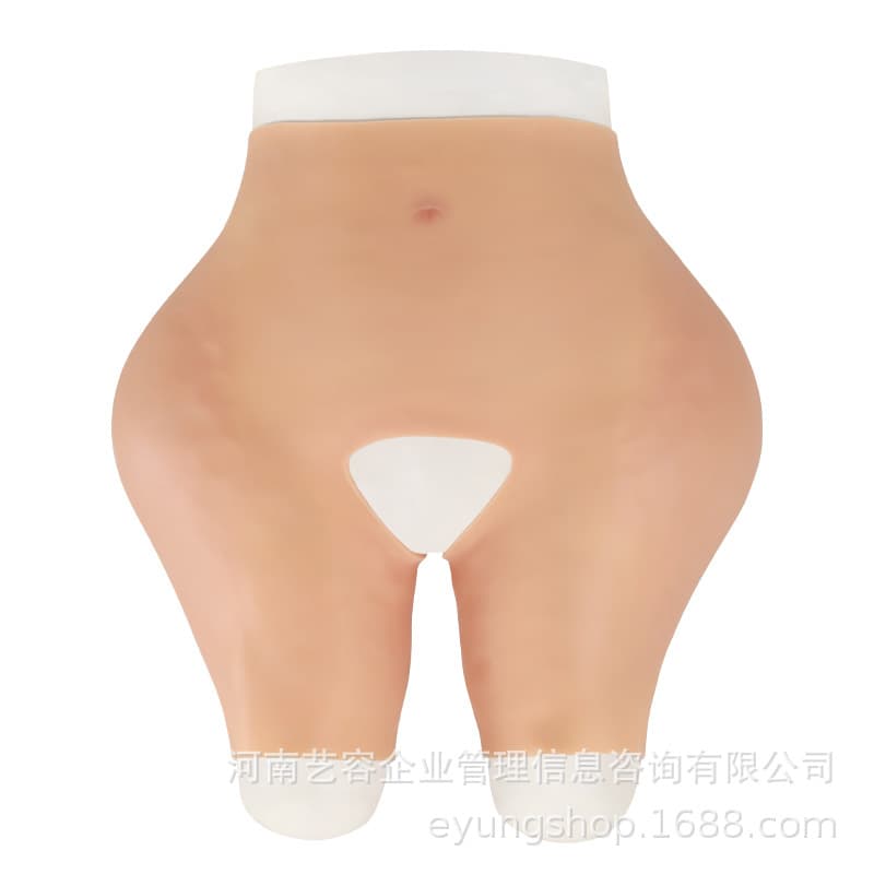 Silicone Open-Crotch Fake Vagina Pants, Butt Lifting Tummy Control Crossdressing Underwear, Unisex Butt Enhancer Vagina Chest Pad