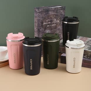 Cross-Border Double Wall Vacuum 304 Stainless Steel Second Generation Coffee Cup Insulated Mug Car Office Portable Cup Hot Cold
