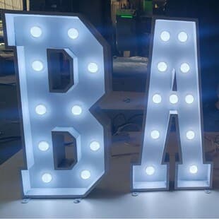 LED bulb letters point light source running horse light large bulb letters bar KTV rusty vintage BABY letters