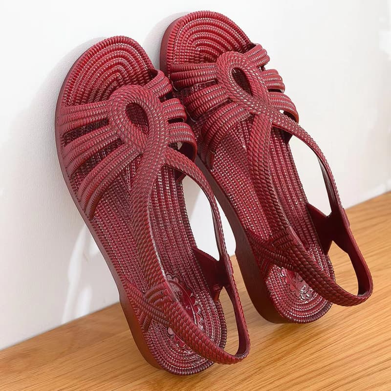 Autumn/Summer Women's Casual Outdoor Oil-Soaked PVC Sandals, Daily Comfort Home Use Personality Fashion Plastic Flip-Flops