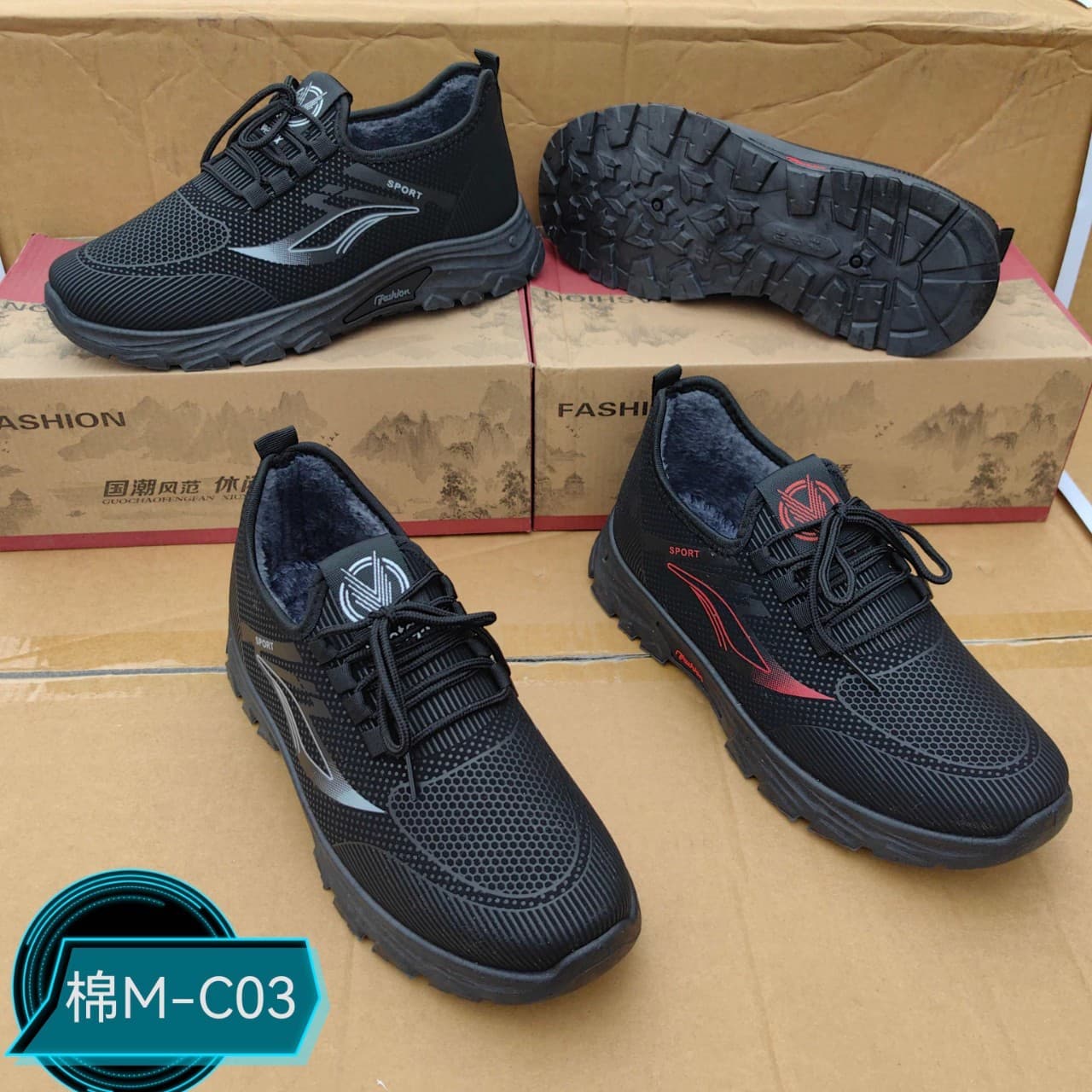 2025 winter new style men's cotton shoes nubuck upper waterproof fleece-lined warm comfortable casual sports men's cotton shoes