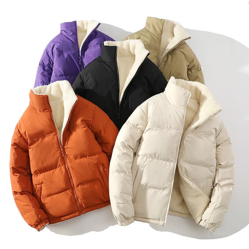 2026 Winter New Double-Sided Shearling Cotton Jacket Youth Fashion Warm Trendy Unisex Cotton Coat
