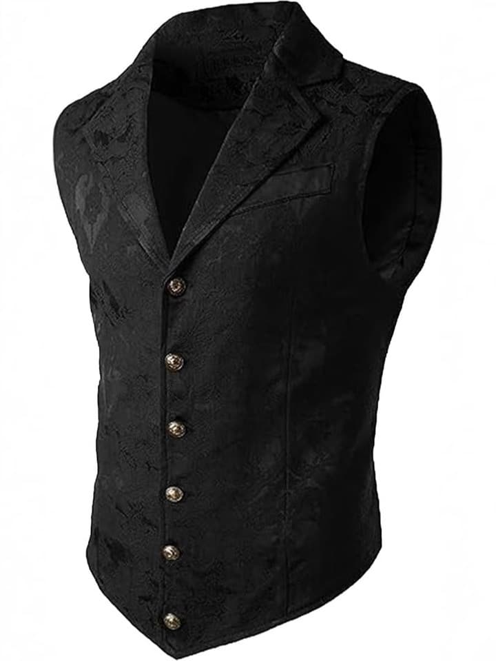 2025 Cross-Border Men's Business Suit Vest Fashion British Retro Vest Casual Suit Slim Fit Vest