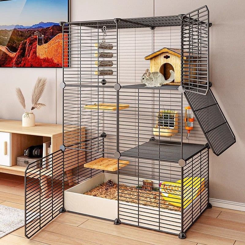 Chinchilla Cage, Hamster Cage, Hedgehog, Sugar Glider, Rat Large Multi-Level Villa House