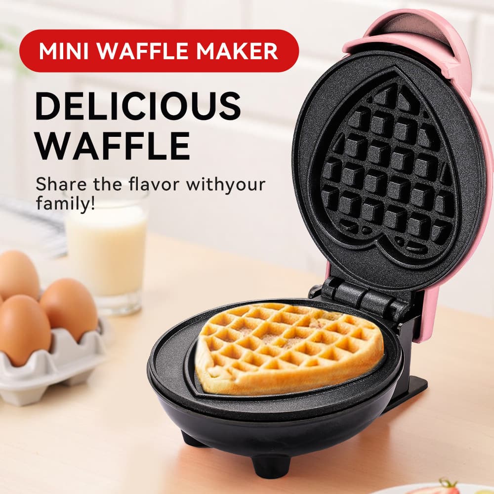Cross-border Love Heart Waffle Maker Multi-Function Breakfast Machine Home Light Food Maker Toaster Mini Waffle Machine