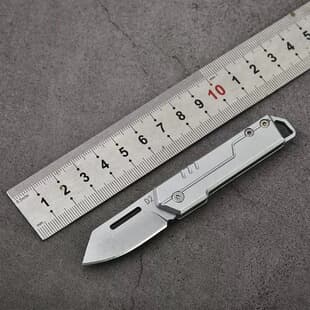 Factory Wholesale Stainless Steel Folding Knife, Multi-Purpose Portable Pocket Knife, Keychain Box Cutter Knife, Portable Folding Knife