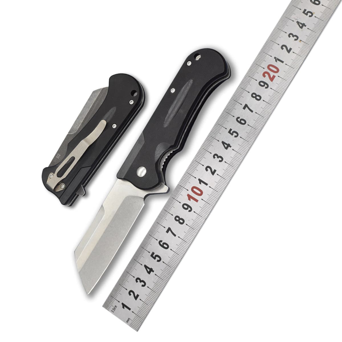 New Tank D2 Steel Folding Knife G10 Handle Outdoor Camping Self-Defense Folding Knife Fruit Knife EDC