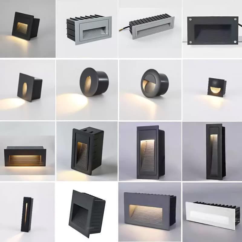 LED Recessed Floor Light Outdoor Waterproof Exterior Step Stair Corner Light Modern Minimalist Wholesale