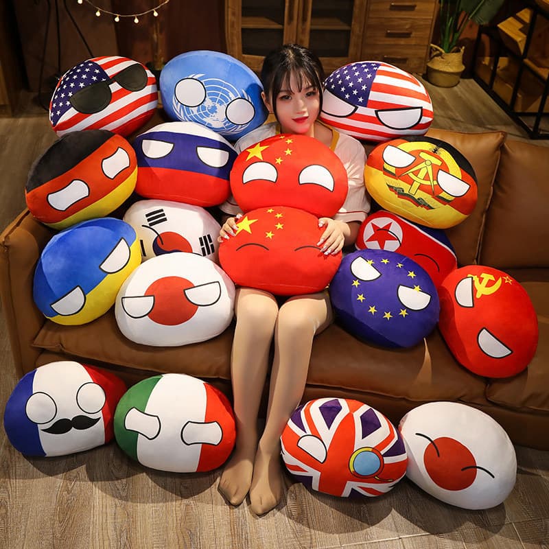 Poland Ball Country Ball Plush Pillow Doll Pendant Anime Peripheral Cute