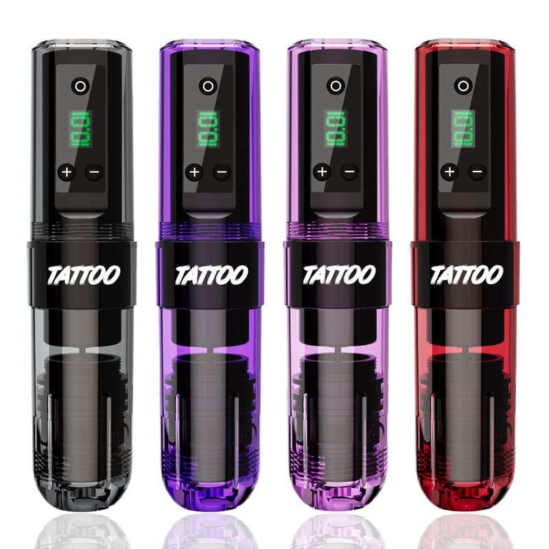 BlueRay Cross-Border Wireless Charging Tattoo Pen, Lining and Shading Integrated Motor Pen with LED Display and Battery