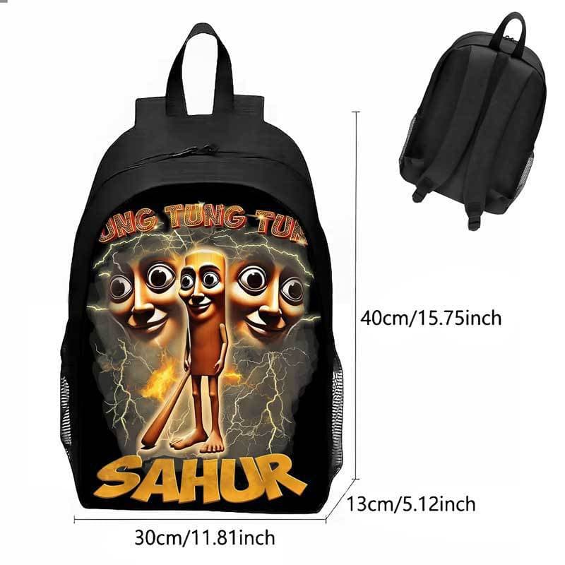 Cross-Border New Italian Brainrot Shanhaijing Foreign Stick Figure Backpack, Breathable and Wear-Resistant Backpack for Men