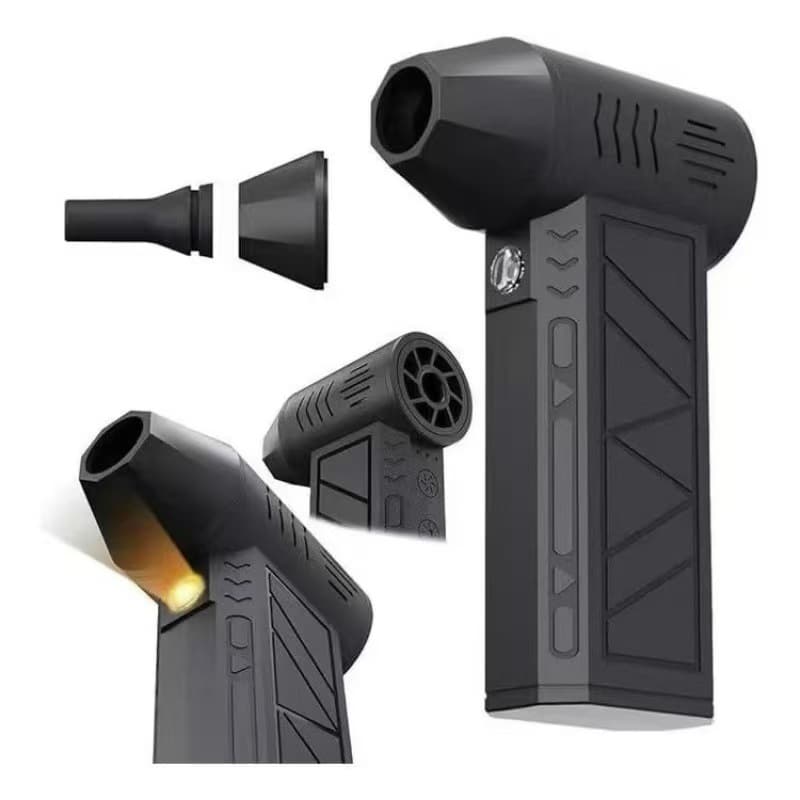 Violent fan 80,000 rpm turbine USB outdoor with LED light handheld mini brushless high-speed fan blowing snow cross-border