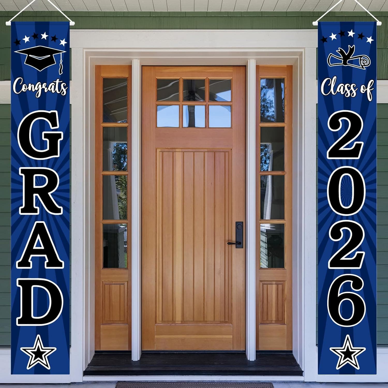 Amazon New 2026 Graduation Theme Banner with Graduation Cap Elements for Graduation Party Decoration