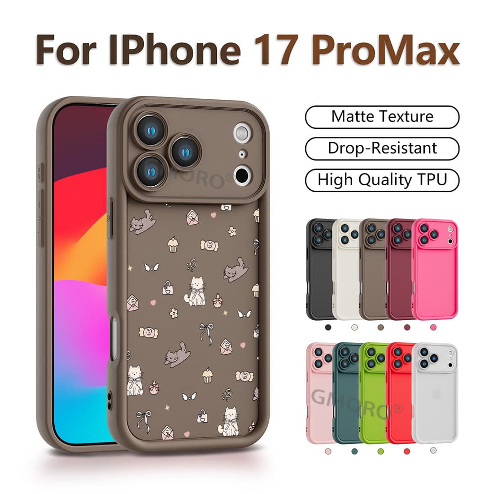 Cute Full-Screen Kittens iPhone 18 PM Phone Case Apple 17 Full-Coverage Lens Sky Eye Stepped Protective Cover