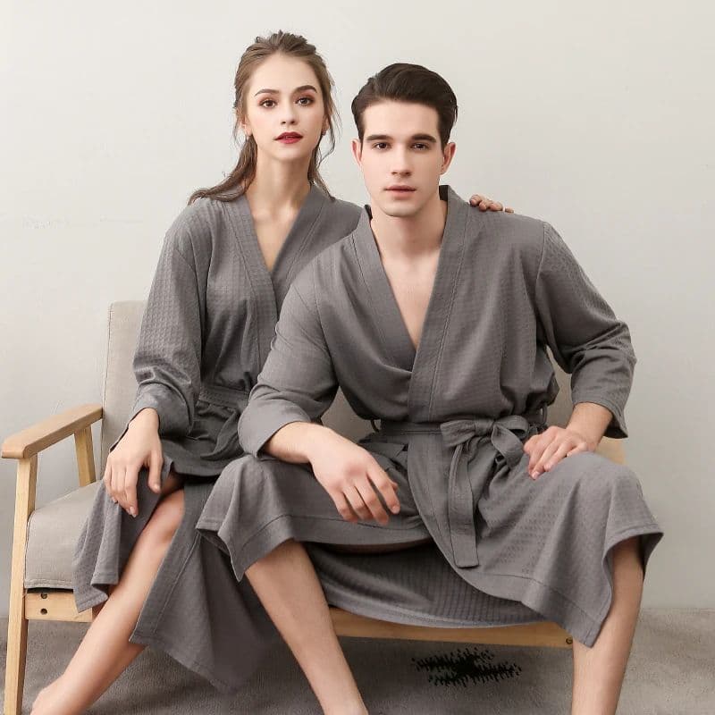 100% Cotton New Bathrobe 2026 Spring/Summer Men's Hydrophilic Fiber Quick-Dry Absorbent Couple Robe
