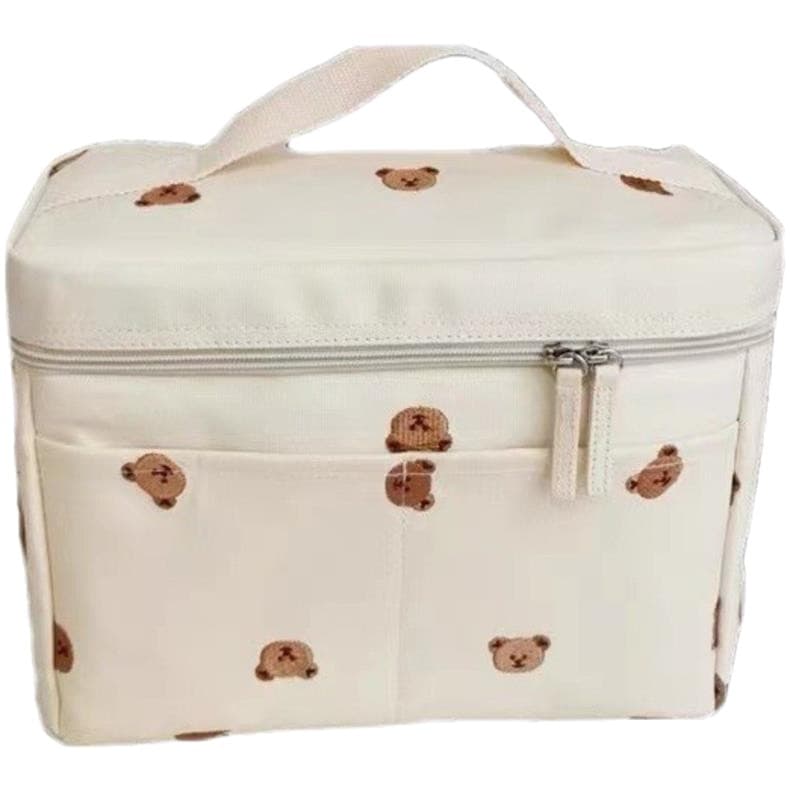 2026 New NIS Korean Style Kids Bear Insulated Bag Baby Stroller Organizer Multi-Pocket Mommy Bag Custom