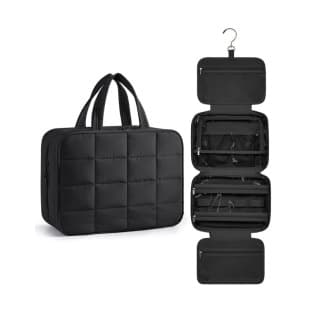 In Stock Toiletry Bag with Jewelry Organizer Hanging Toiletry Bag Fluffy Cosmetic Bag Storage Travel Bag Organizer