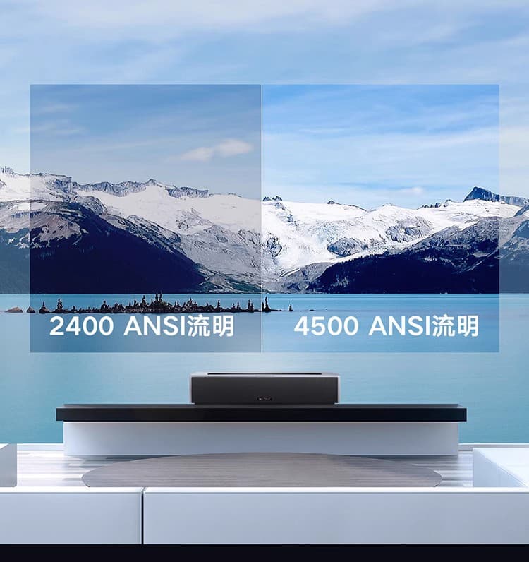 Fengmi Laser TV 4K Max for Home Use, High Brightness Ultra HD Built-in Xiao Ai Assistant Smart Home Theater