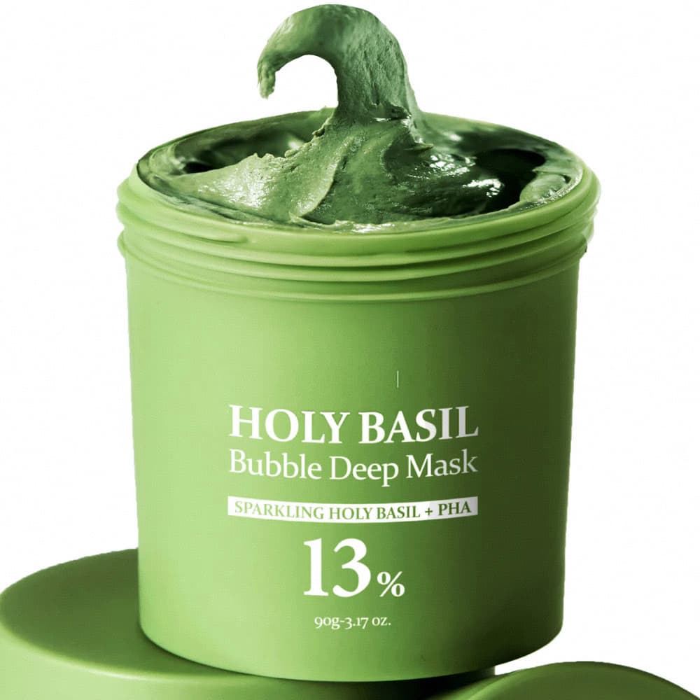 Cross-Border Hit Product Holy Basil Sparkling Bubble Mask Bubble Cleansing Mask to Remove Blackheads