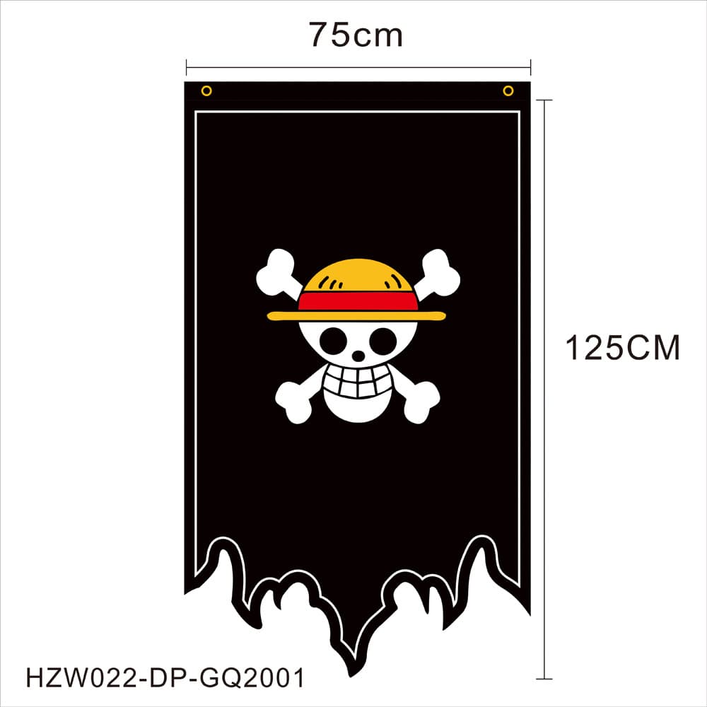 New One Piece flag pirate background cloth game hanging flag cartoon pirate skull flag party party flag