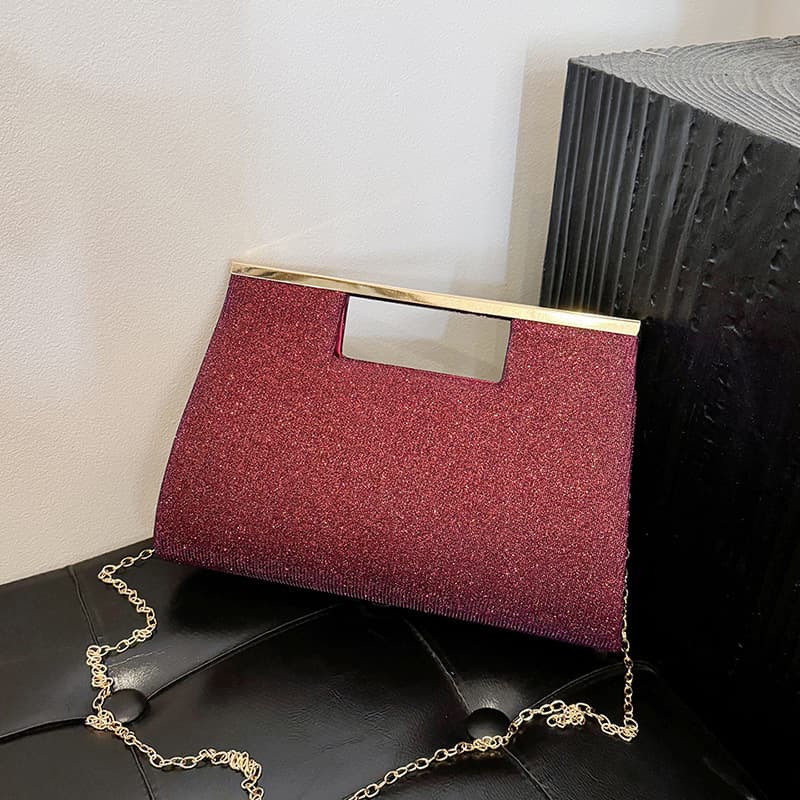 Handheld Small Square Bag Sparkling Evening Clutch for Women Banquet Bag Cheongsam Dress Bag KTV Princess Bag Clutch
