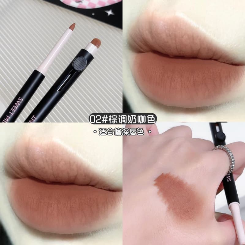 SWEETMINT Artist Lip Liner Dual-Ended Lip Brush & Liner in One, Defines Full 3D Lip Shape