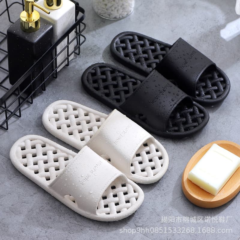 Japanese Style Anti-slip Home Bathroom Hotel Slippers Women's Restroom Indoor Winter Bath Leak-proof Quick-dry Toilet Shoes