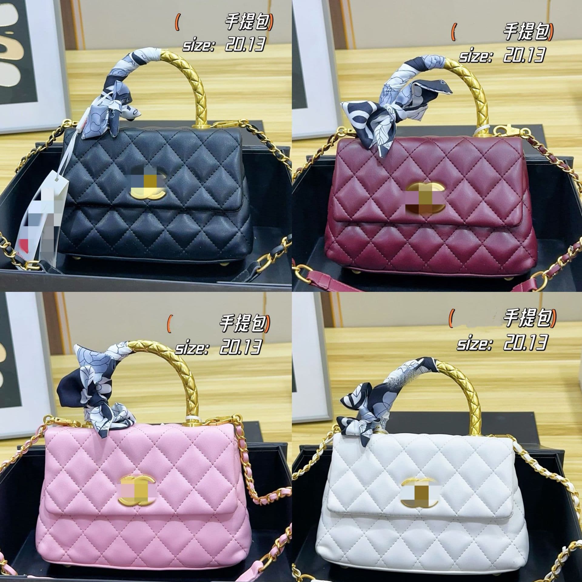 Chanel-style versatile handbag handle chain crossbody bag high quality diamond quilted bag fashion versatile commute crossbody bag